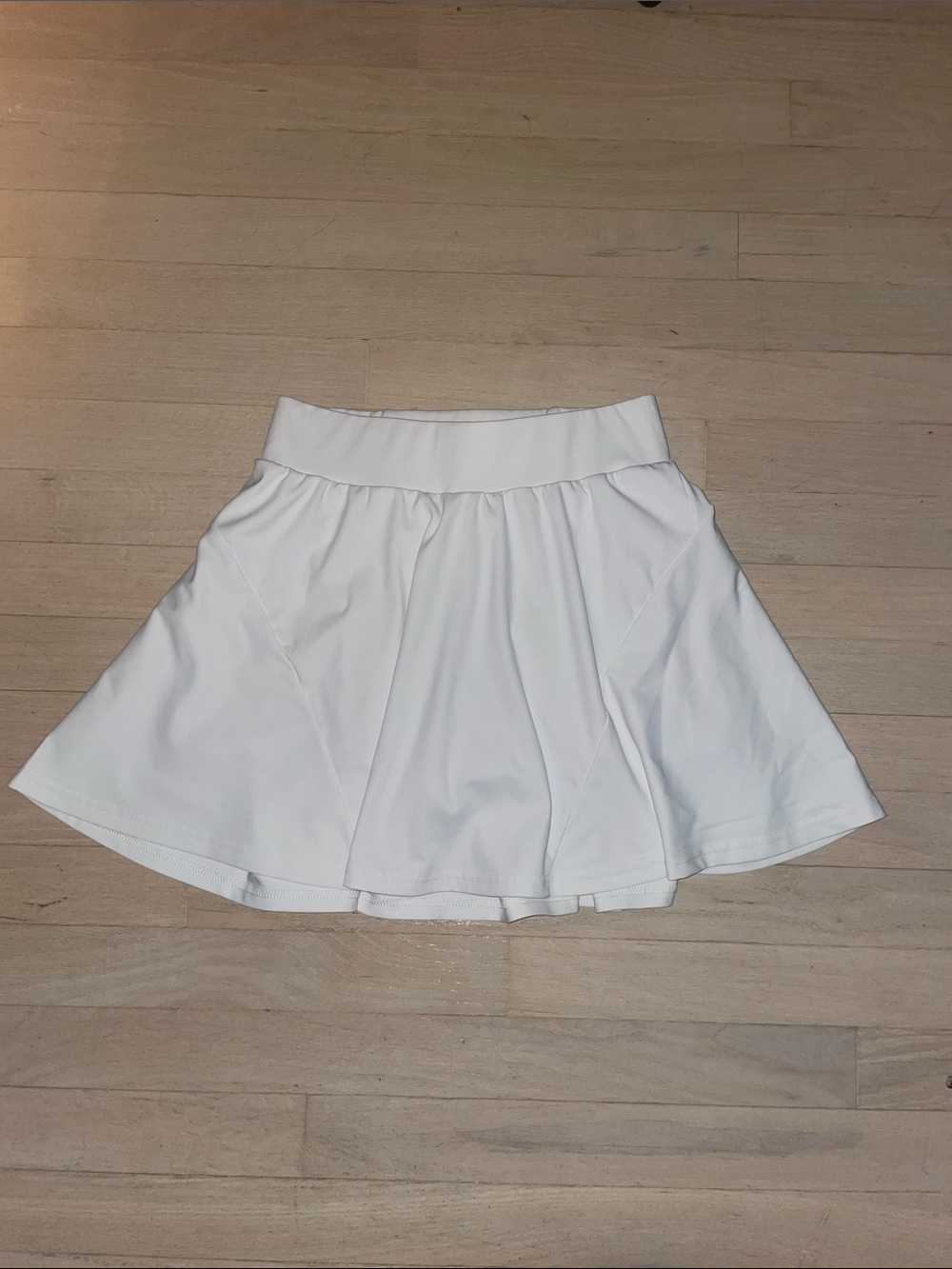 Women's White Athletic Pleated Skirt